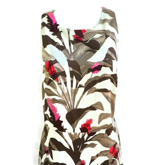 Banana Republic Dress Maxi Lined Fit Flare Botanical Floral 10 - Picture 2 of 12